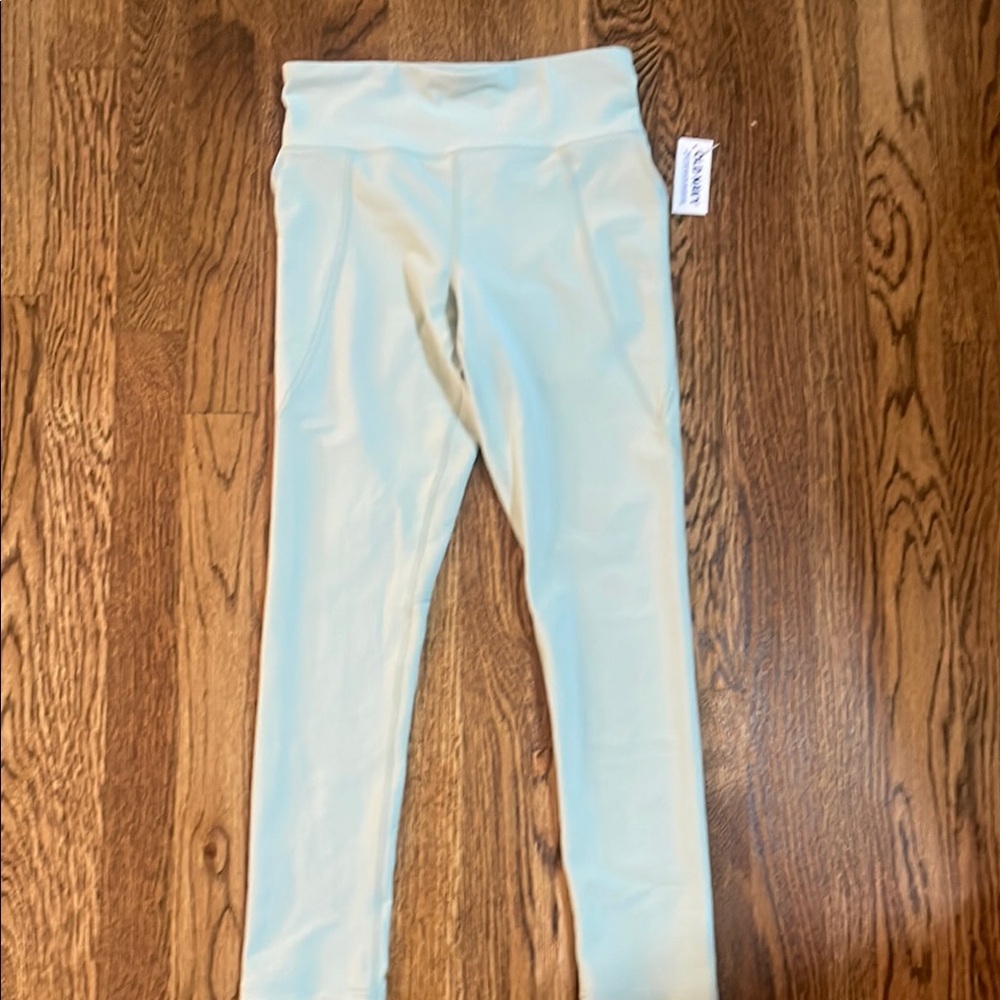 Old Navy girls powersoft leggings pockets L 10/12 mint green NWT high-rise